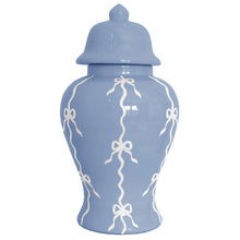 Load image into Gallery viewer, Bow Stripe Ginger Jars in French Blue