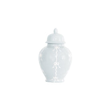 Load image into Gallery viewer, Bow Stripe Ginger Jars in Hydrangea Light Blue
