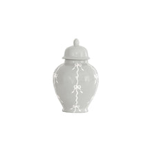 Load image into Gallery viewer, Bow Stripe Ginger Jars in Light Gray