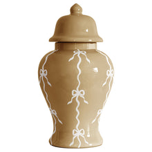 Load image into Gallery viewer, Bow Stripe Ginger Jars in Sand