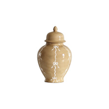 Load image into Gallery viewer, Bow Stripe Ginger Jars in Sand