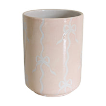 Load image into Gallery viewer, Bow Stripe Large Vase/ Utensil Holder