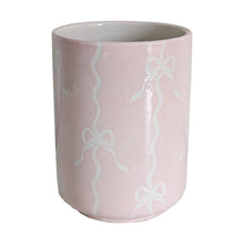 Load image into Gallery viewer, Bow Stripe Large Vase/ Utensil Holder