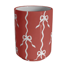 Load image into Gallery viewer, Bow Stripe Large Vase/ Utensil Holder