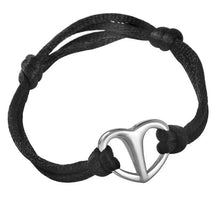 Load image into Gallery viewer, Black Rope &amp; Silver Urn Cremation Bracelet