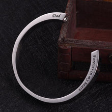 Load image into Gallery viewer, Silver Cremation Urn Bracelet With Etched Phrase