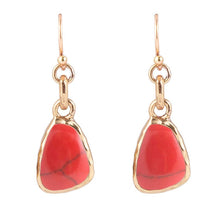 Load image into Gallery viewer, Bronze Red Howlite Earring