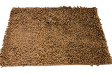 Load image into Gallery viewer, DaDa Bedding Coffee Brown Shaggy Soft Chenille Noodle Carpet Rug Bath Mat