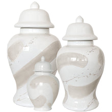 Load image into Gallery viewer, Beige Brushstroke Ginger Jars