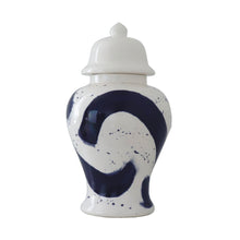 Load image into Gallery viewer, Navy Blue Brushstroke Ginger Jars