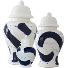 Load image into Gallery viewer, Navy Blue Brushstroke Ginger Jars