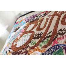 Load image into Gallery viewer, Buffalo Hand-Embroidered Pillow by CatStudio