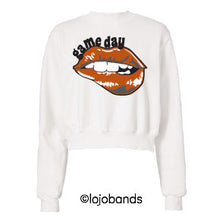 Load image into Gallery viewer, Game Day Lips Cropped Sweatshirt