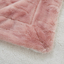 Load image into Gallery viewer, Tache Faux Fur Dusty Rose Gold Pink Throw Blanket (#7)