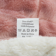 Load image into Gallery viewer, Tache Faux Fur Dusty Rose Gold Pink Throw Blanket (#7)