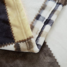 Load image into Gallery viewer, Tache Buttermilk Fall Yellow Brown Farmhouse Super Soft Plaid Patchwork Throw Blanket (4026)