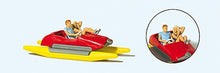 Load image into Gallery viewer, Preiser 10684 HO Scale Pedal Boat w/Couple -- Red, Yellow