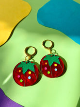 Load image into Gallery viewer, Tomato Pin Cushion Acrylic Earrings