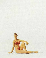 Load image into Gallery viewer, Preiser 28072 HO Scale Individual Figures Seated Female Swimmer
