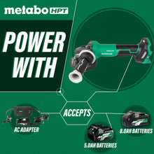 Load image into Gallery viewer, Metabo HPT G3612DVFQ6M 36V MultiVolt 4-1/2" Variable Speed Paddle Switch Angle Grinder