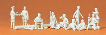 Load image into Gallery viewer, Preiser 16526 HO Scale Unpainted Figure Set -- Infantry/Riflemen at Rest pkg(10)