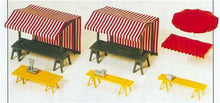 Load image into Gallery viewer, Preiser 17500 HO Scale Market Stalls &amp; Sunshades