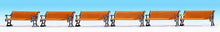 Load image into Gallery viewer, Noch 14849 HO Scale Wood &amp; Wrought Iron Benches -- pkg(6)