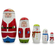 Load image into Gallery viewer, Set of 5 Unfinished Wooden Nesting Dolls DIY Craft Blanks for Painting 6 Inches