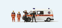 Load image into Gallery viewer, Preiser 33261 HO Scale VW T 5 Van - 2 EMT &amp; 2 Divers Neustadt Water Rescue Team