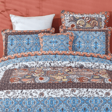 Load image into Gallery viewer, Tache Cotton Patchwork Paisley Floral Bohemian Mosaic Paradise Pillow Sham (JHW-933)