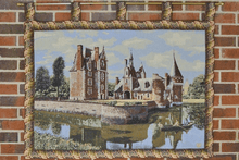Load image into Gallery viewer, Tache Chateau du Moulin Tapestry Victorian Summertime Manor Landscape Woven Wall Hanging (3562HL2)