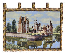 Load image into Gallery viewer, Tache Chateau du Moulin Tapestry Victorian Summertime Manor Landscape Woven Wall Hanging (3562HL2)
