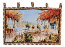 Load image into Gallery viewer, Tache Tapestry Summer Ocean View Coastal Table for Two Wall Hanging Art 28 x 47 (13571B)