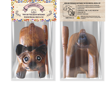 Load image into Gallery viewer, 4" Musical Wooden Cat Percussion Whistle Instrument