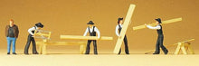 Load image into Gallery viewer, Preiser 10376 HO Scale People Working -- Carpenters &amp; Accessories pkg(5)