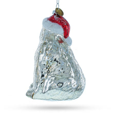 Load image into Gallery viewer, Polar Bear in Santa Hat Glass Christmas Ornament