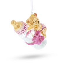 Load image into Gallery viewer, Bear Baby's First Glass Christmas Ornament
