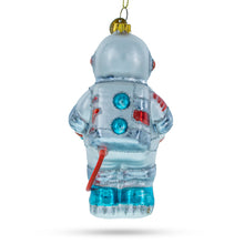 Load image into Gallery viewer, Astronaut in Open Space Glass Christmas Ornament