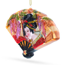 Load image into Gallery viewer, Oriental Fan Glass Christmas Ornament