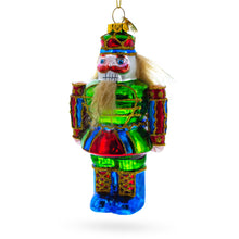 Load image into Gallery viewer, Colorful Nutcracker Glass Christmas Ornament