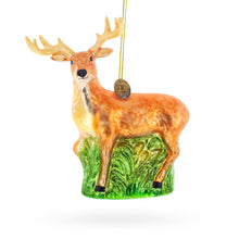 Load image into Gallery viewer, White-Tailed Deer Glass Christmas Ornament