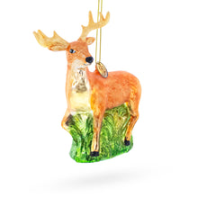 Load image into Gallery viewer, White-Tailed Deer Glass Christmas Ornament