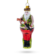 Load image into Gallery viewer, Hunter Santa Glass Christmas Ornament