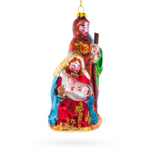 Load image into Gallery viewer, Sacred Holy Family Glass Christmas Ornament