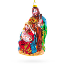 Load image into Gallery viewer, Sacred Holy Family Glass Christmas Ornament