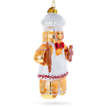 Load image into Gallery viewer, Baking Gingerbread Man Glass Christmas Ornament
