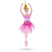 Load image into Gallery viewer, Dancing Ballerina in Pink Dress -Glass Christmas Ornament