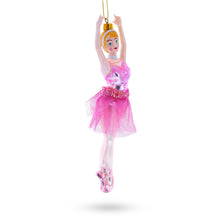 Load image into Gallery viewer, Dancing Ballerina in Pink Dress -Glass Christmas Ornament