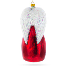 Load image into Gallery viewer, Guardian Angel over Nativity Glass Christmas Ornament