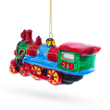 Load image into Gallery viewer, Steam Train Glass Christmas Ornament